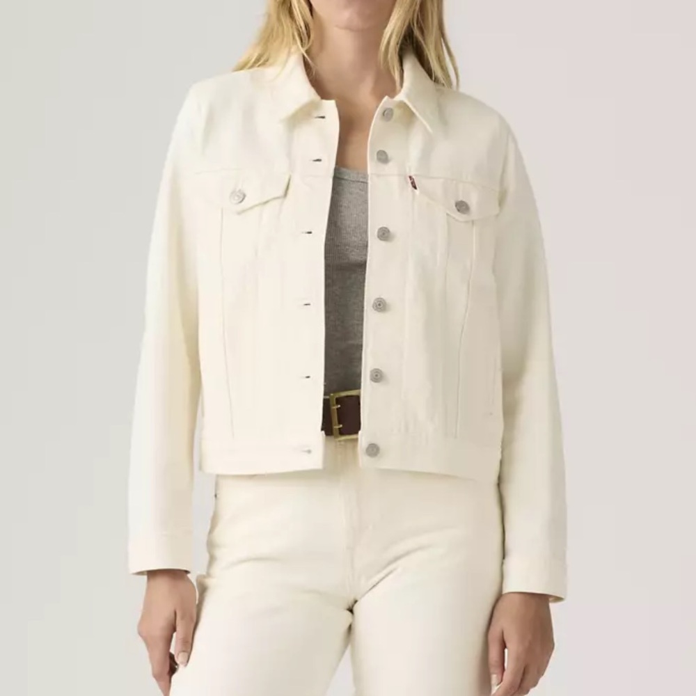Levi's White original trucker Denim Jacket